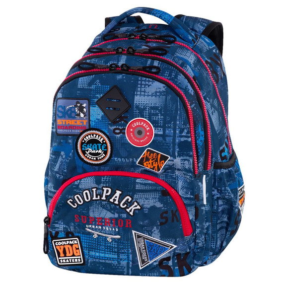 Plecak młodzieżowy Coolpack Bentley Badges Boys Blue 49506CP nr B24054 
