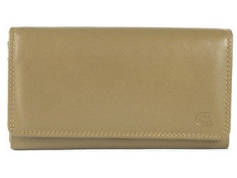 Elegancki skórzany portfel damski Old River MK-057 Beżowy