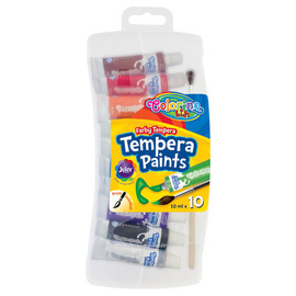 Farby Tempera w tubach z pędzelkiem 10 ml Colorino Kids 68291PTR
