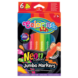Flamastry Jumbo trójkątne neonowe 6 kol. Colorino Kids 38881PTR
