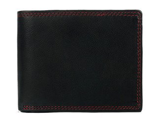 Klasyczny skórzany portfel męski Old River 894-SKV Czarno-brązowy