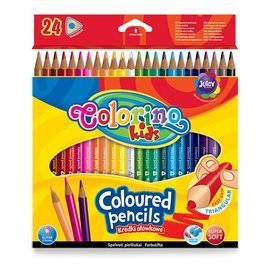 Kredki ołówkowe trójkątne 24 kol Colorino Kids 51828PTR