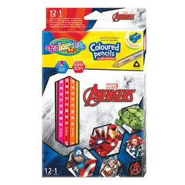 Kredki ołówkowe trójkątne Avengers 12 kol. Colorino Kids 91390PTR
