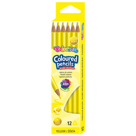 Kredki ołówkowe trójkątne żółte 12 szt. Colorino Kids 86464PTR