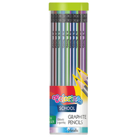 Ołówek trójkątny z gumką Metaliczną  1 sztuka Colorino Kids 39941PTR