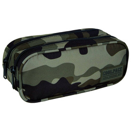 Piórnik szkolny dwukomorowy CoolPack Clever Camo Classic E65019