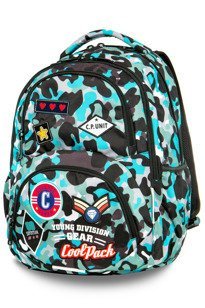 Plecak młodzieżowy Coolpack Dart Camo Blue Badges 24152CP A29113