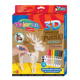 Puzzle drewniane 3D Colorino Kids Jeleń 32490PTR_J