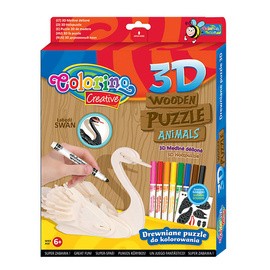 Puzzle drewniane 3D Colorino Kids Łabędź 32490PTR_L