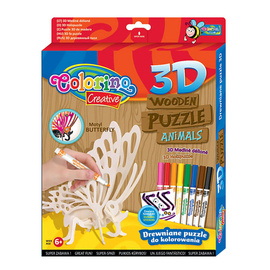 Puzzle drewniane 3D Colorino Kids Motyl 32490PTR_MO