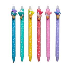 Zestaw 6 długopisów automatycznych wymazywalnych Ice Cream kotki Colorino School 53992PTR