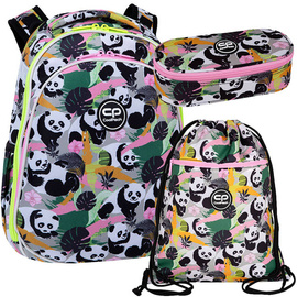 Zestaw CoolPack Panda Gang - plecak Turtle, piórnik Campus i worek Vert