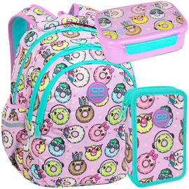 Zestaw Coolpack Happy Donuts - plecak Joy S, lunchbox Foodyx i piórnik Jumper 2