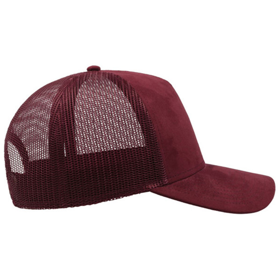 Czapka z daszkiem "trucker" RAPPER SUEDE BURGUNDY