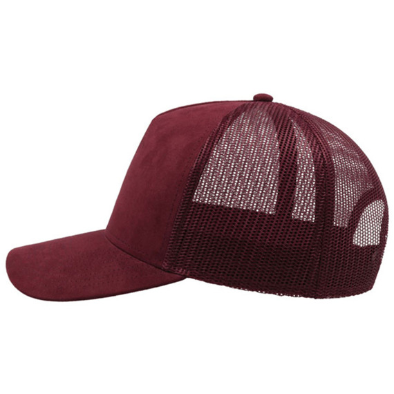 Czapka z daszkiem "trucker" RAPPER SUEDE BURGUNDY