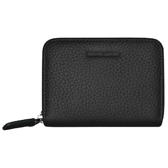 Etui na karty z piekiełkiem skórzane czarne RFID KB29 BLACK