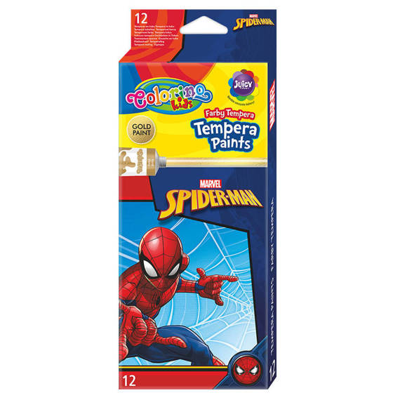 Farby Tempera w tubach 12 ml Spiderman Colorino Disney 91840PTR