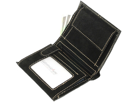 Klasyczny portfel męski pionowy Cristian Conte F-7049 Nero