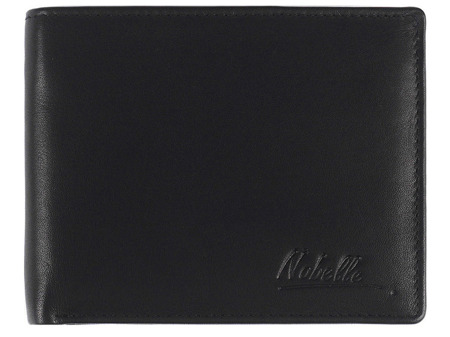 Klasyczny skórzany portfel męski Nobelle EM-2346 Czarno-brązowy