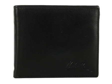 Klasyczny skórzany portfel męski Nobelle EM-2347 Czarny