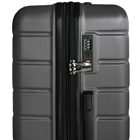 Komplet walizka kabinowa z ABS-u 18 " i kuferek 12" Black Horse Bentley PT-0069-18-12 szare
