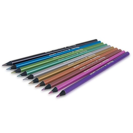 Kredki ołówkowe okrągłe Metallic 10 kolorów Colorino Kids 34678PTR