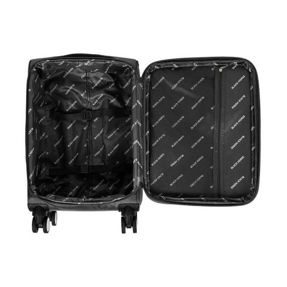 Mała walizka na kółkach 20" Black Horse Lincoln KC-230069-20 czarna