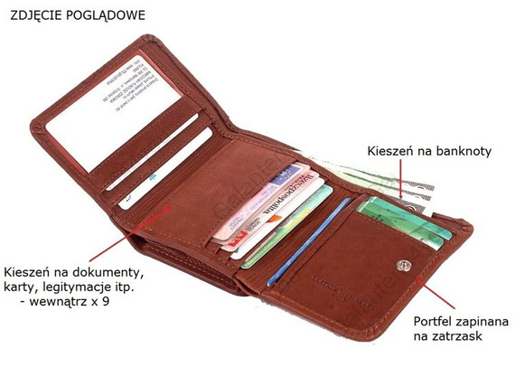 Mały klasyczny portfel skórzany damski Money Maker Czarny