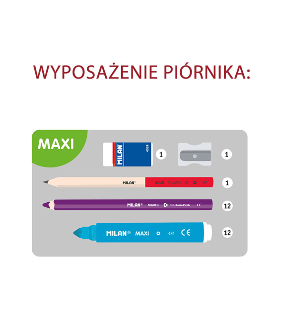 Maxipiórnik 1-poziomowy z wyposażeniem Milan Mimo pomarańczowy 081174MIO