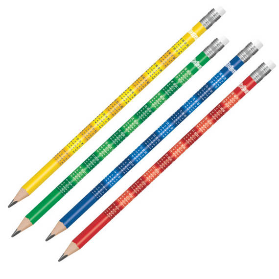 Ołówek z tabliczką mnożenia i gumką TUBA 60 SZT. Colorino Kids 66143PTR_k