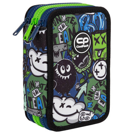 Piórnik potrójny z wyposażeniem CoolPack Jumper 3 Monster Team F067824