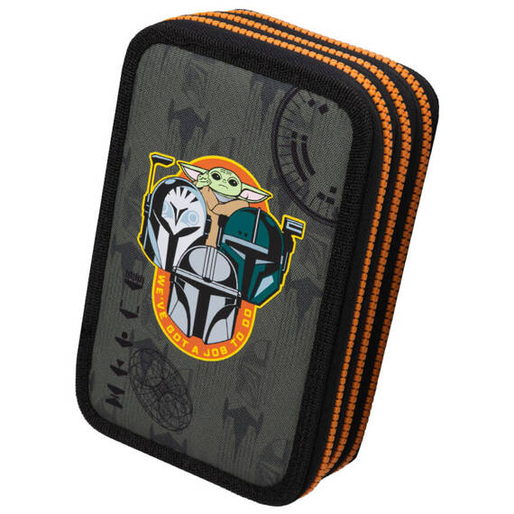 Piórnik potrójny z wyposażeniem Coolpack Jumper 3 Disney Core Mandalorian F067781