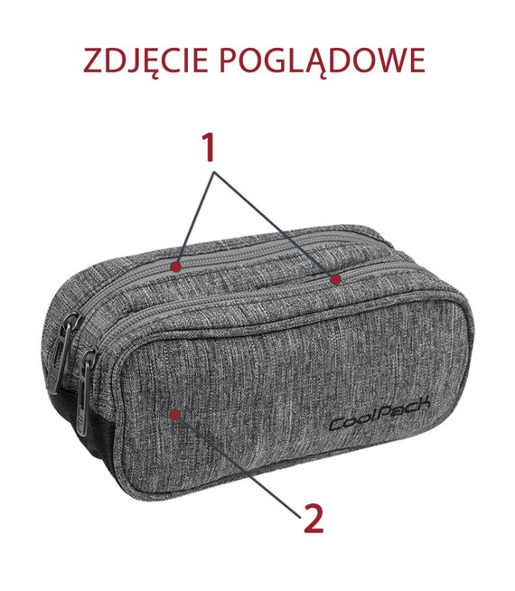 Piórnik szkolny dwukomorowy Coolpack Clever Candy Check 82492CP nr A532