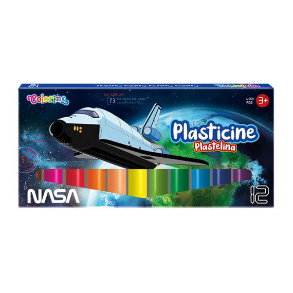 Plastelina 12 kolorów Colorino Nasa 21467PTR