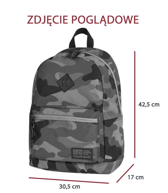 Plecak młodzieżowy Coolpack Cross Camo Green Neon 91558CP nr A372