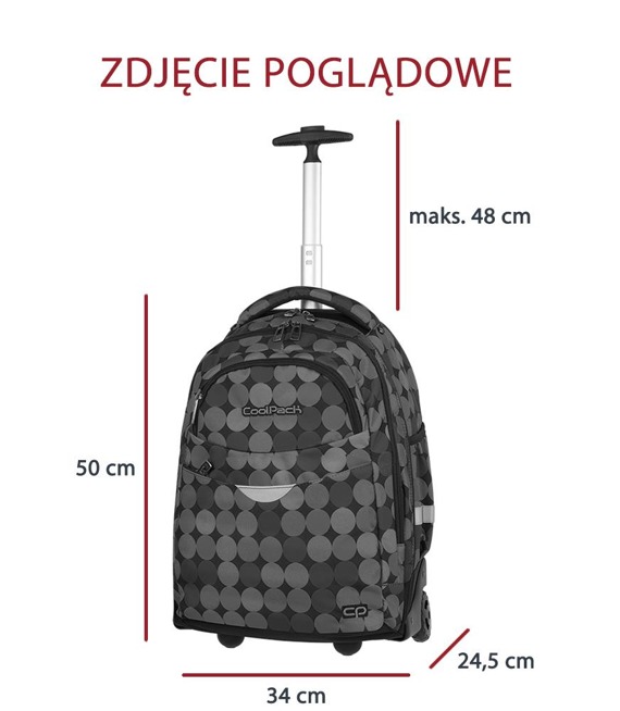 Plecak młodzieżowy na kółkach Coolpack Rapid Criss Cross 82102CP nr A516