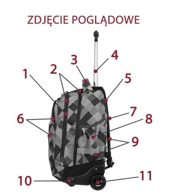 Plecak młodzieżowy na kółkach Coolpack Rapid Criss Cross 82102CP nr A516