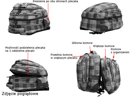 Plecak szkolny Coolpack Combo Multi stripes 77392CP nr 646