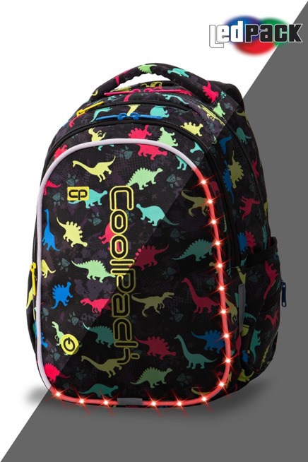 Plecak szkolny Coolpack Joy M LED Dinosaurs 94603CP A20204