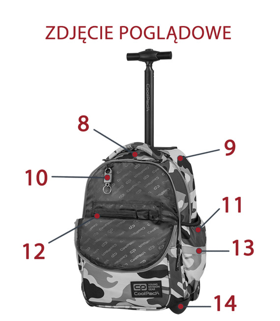 Plecak szkolny na kółkach Coolpack Junior Mosaic Dots 72557CP nr 721