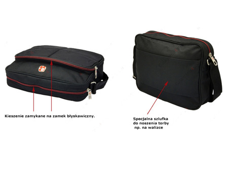 Torba męska na ramię New Bags czarna NB-5098