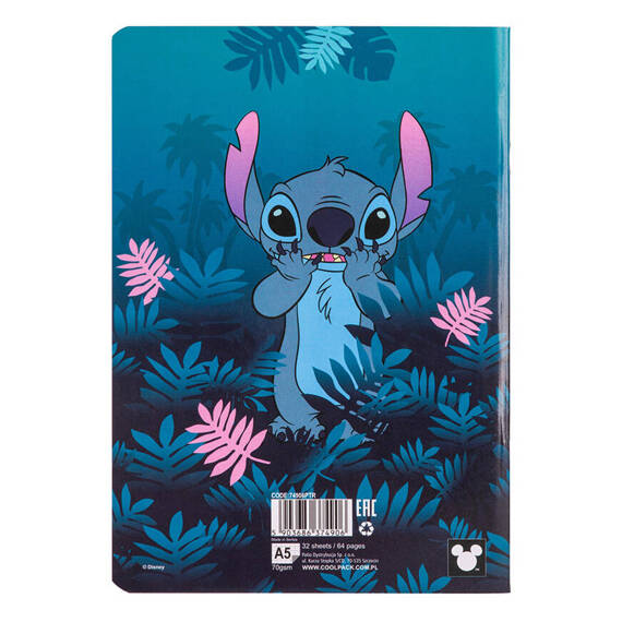 Zeszyt A5 32 kartkowy w kratkę Coolpack Disney Core Stitch 74906PTR