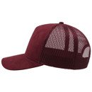 Czapka z daszkiem "trucker" RAPPER SUEDE BURGUNDY