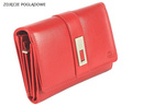 Funkcjonalny elegancki damski portfel Old River 6022-F Czarno-czerwony