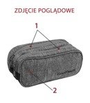 Piórnik szkolny dwukomorowy Coolpack Clever Hawaian Blue 88107CP nr A305