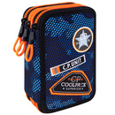 Piórnik szkolny potrójny z wyposażeniem CoolPack Jumper 3 Badges Boys Navy 49377CP B67153