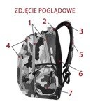 Plecak młodzieżowy Coolpack Break Camouflage Tangerine 88794CP nr A339