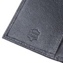 Portfel damski metaliczny grafit poziomy skóra naturalna NEW BAGS 6022-F METALLIC SCHWARZ